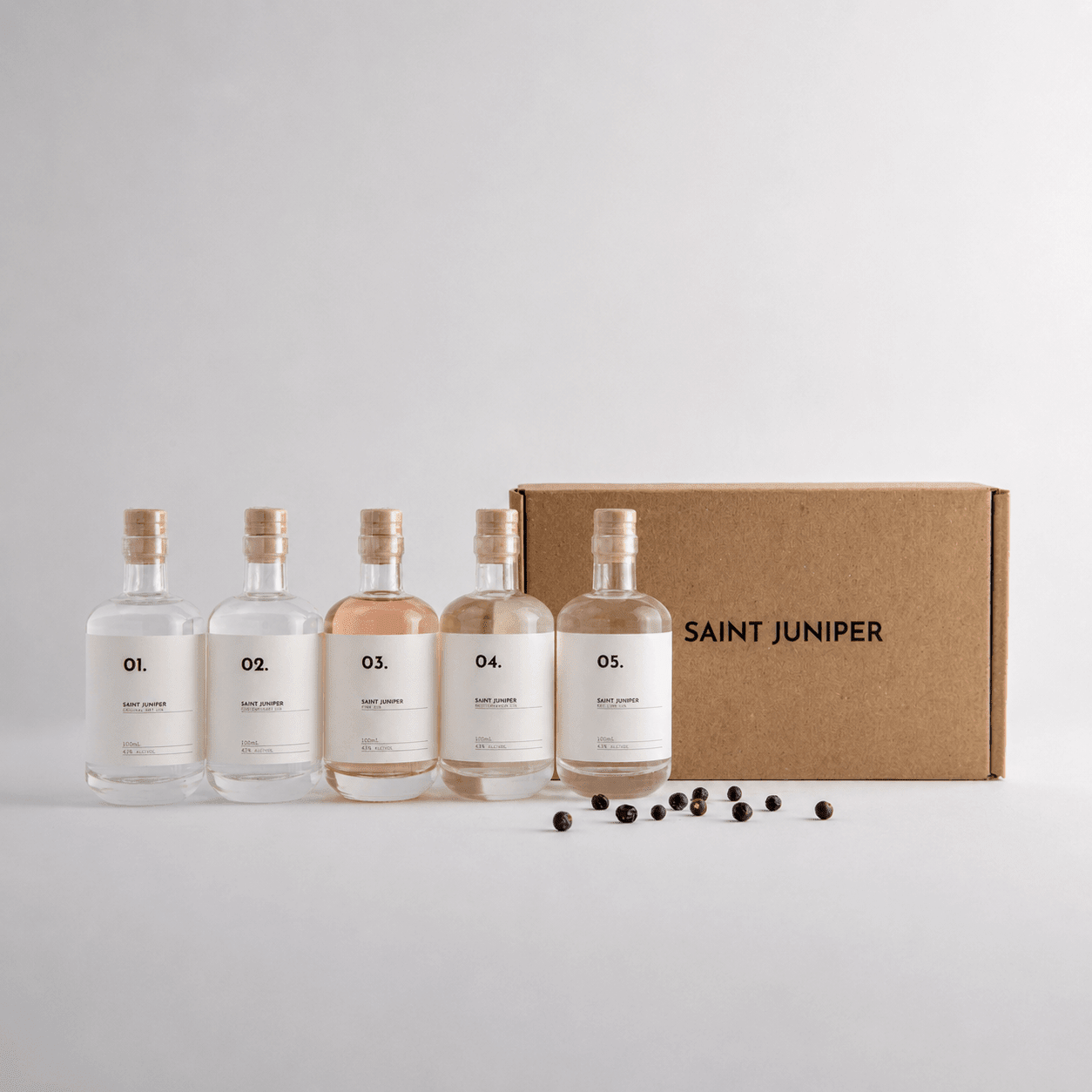 Gin Discovery Set - Start With Curiosity - Saint Juniper. Gin Tasting kit
